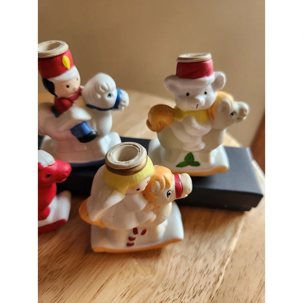 Vintage Jasco Christmas‎ Rocking Horse Twinkle Tree Rockers Set of 6